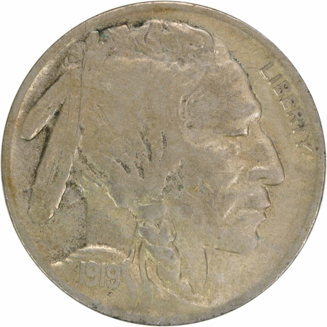 1919-D Buffalo Nickel 5C by James Earle Fraser Uncertified (1 of 2)