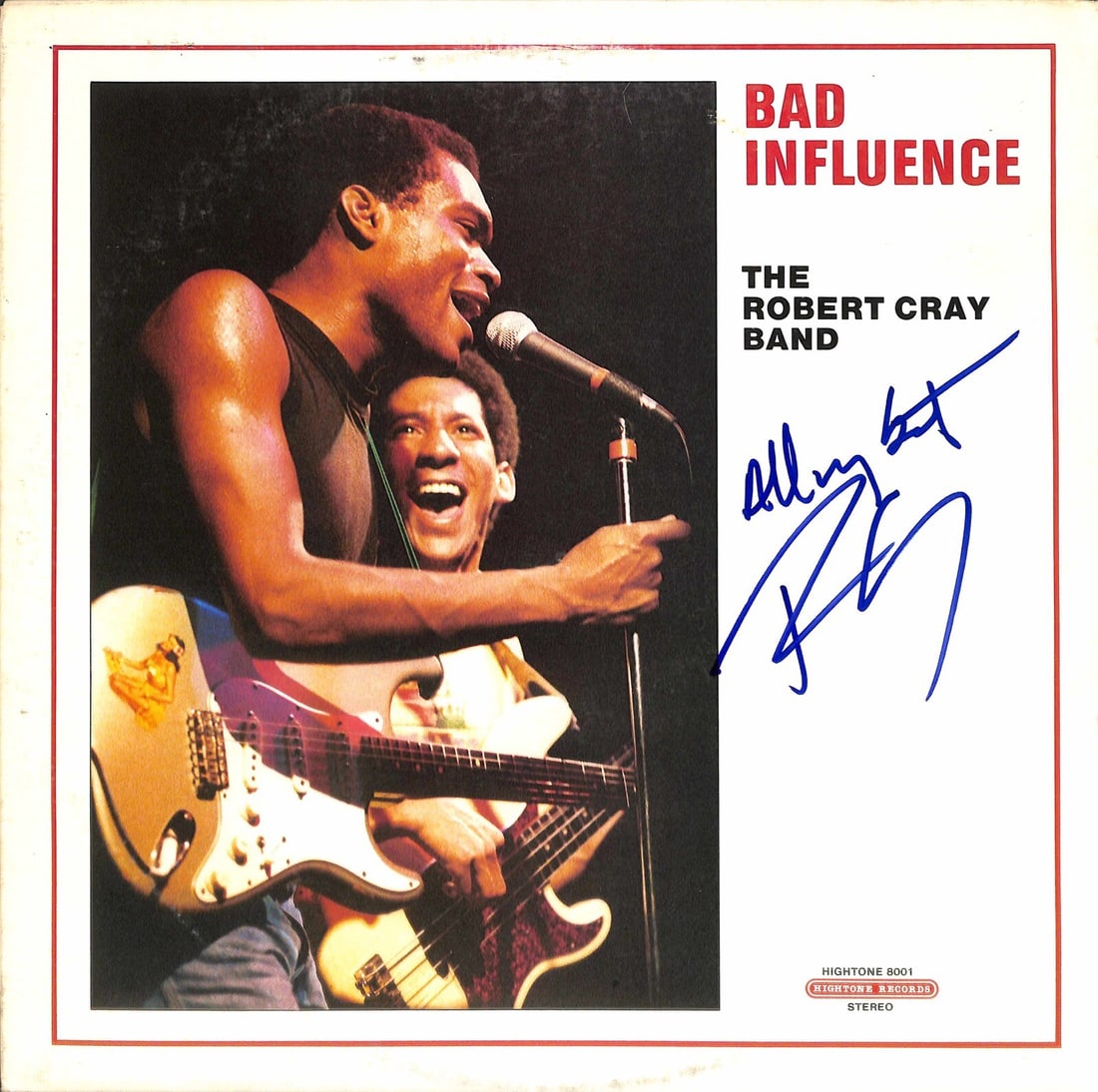 Bad Influence album cover signed by Robert Cray with Beckett authentication (1 of 1)