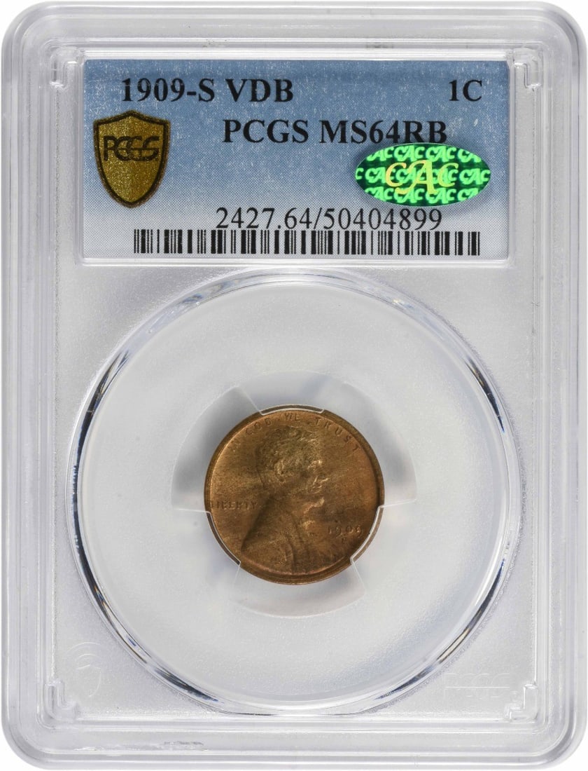 PCGS MS64RB 1909-S VDB Lincoln Wheat Cent CAC (1 of 4)