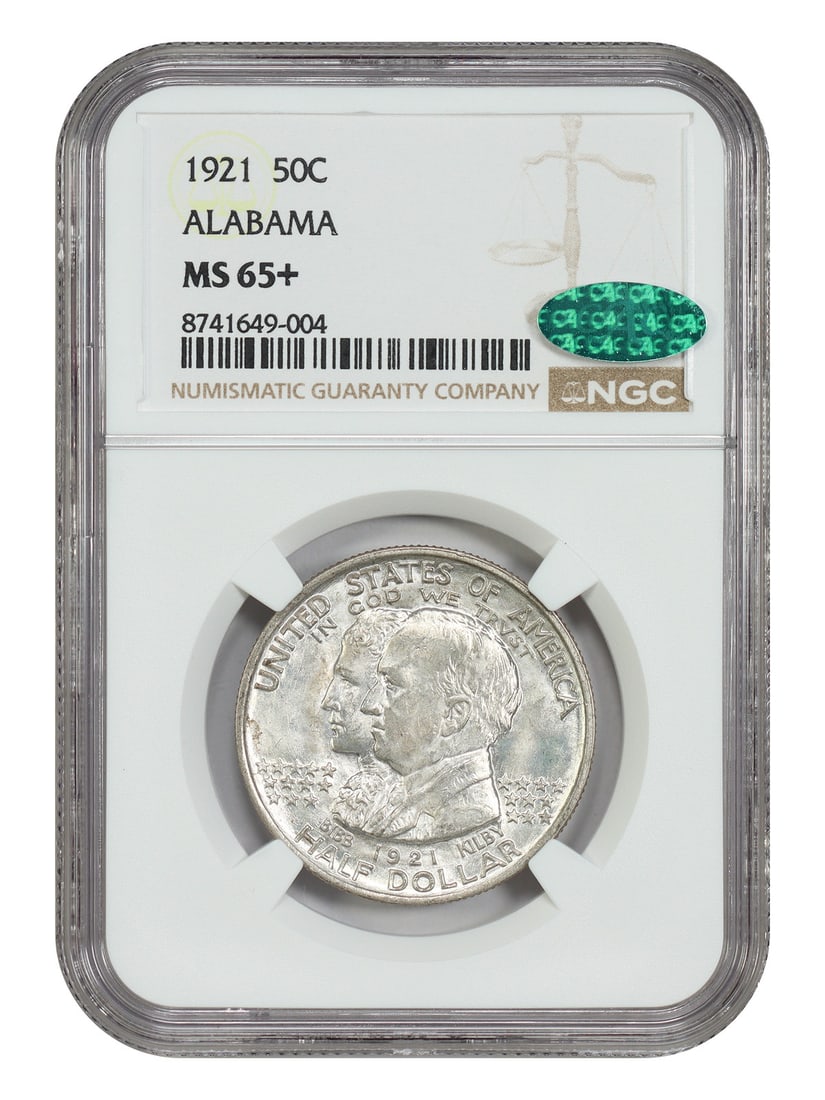 1921 Alabama 50C NGC CAC MS65+ Silver Commemorative (1 of 4)