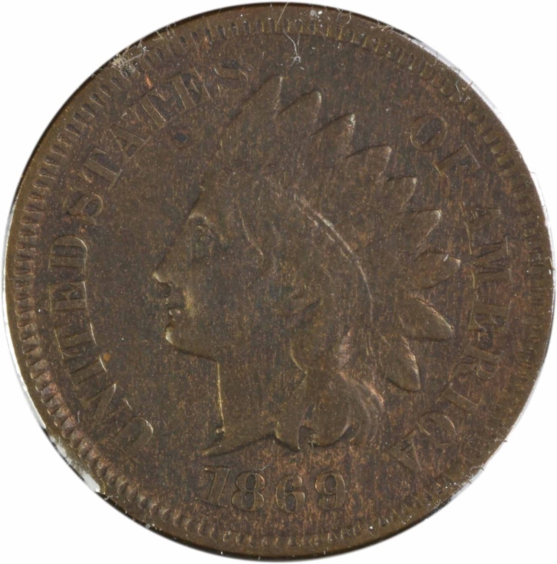1869 Indian Head Cent FS-301 S-3 VF Uncertified (1 of 2)