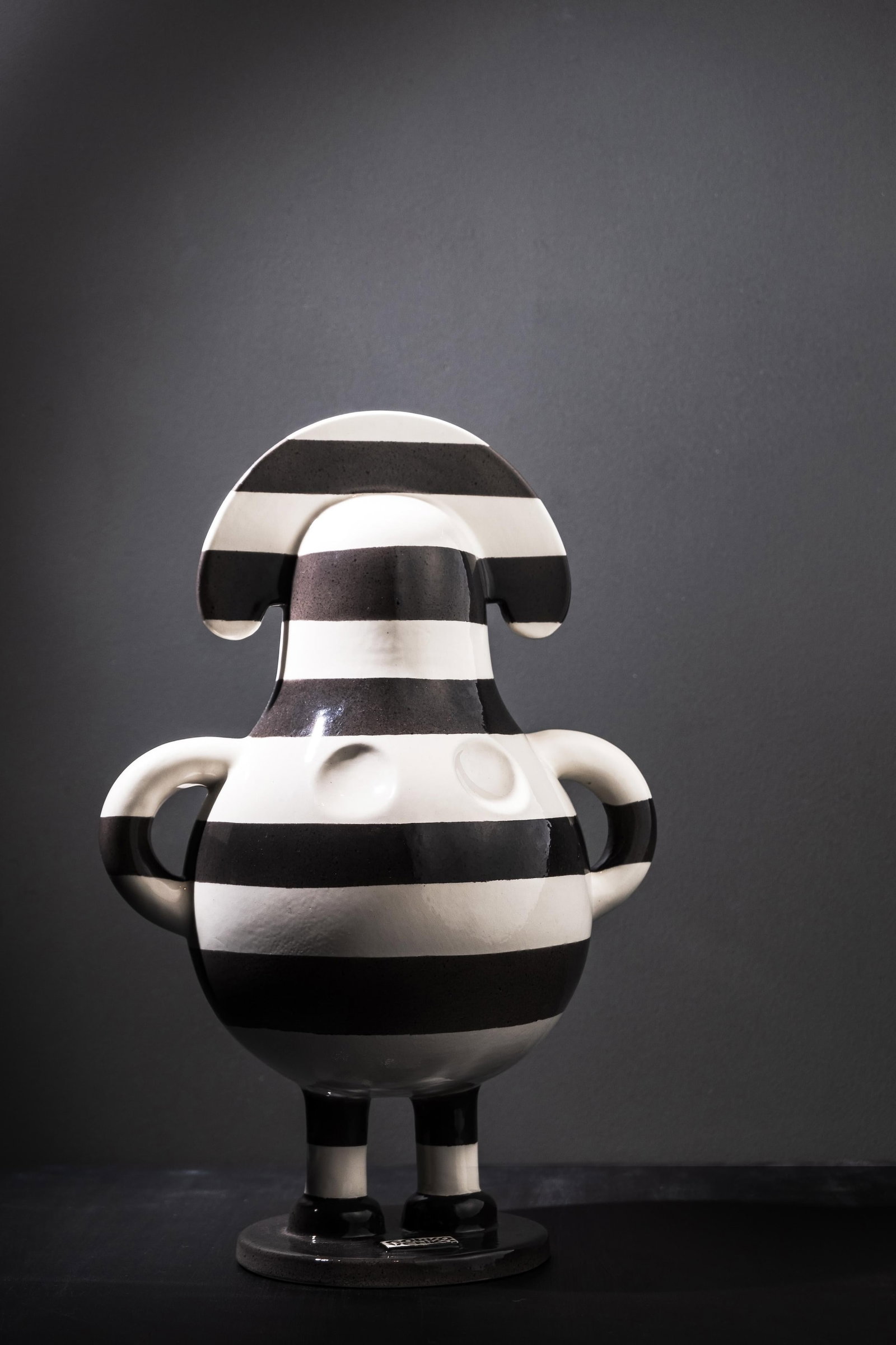 Grigorii Gorkovenko SHURA Stripes Ceramic Sculpture 10 x 6.5 Inch Contemporary Art: Grigorii Gorkovenko SHURA Stripes Ceramic Sculpture 10 x 6.5 Inch Contemporary Art Introducing the "SHURA (stripes)" Ceramic Sculpture by Grigorii Gorkovenko, a captivating piece created in 2018 that 