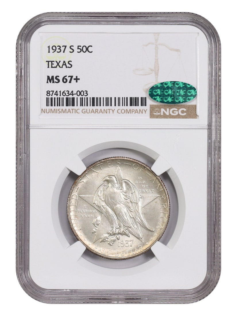 1937-S Texas 50C NGC CAC MS67+ Silver Commemorative (1 of 4)