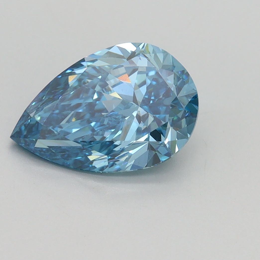 Loose Diamond - PEAR 2.01ct Fancy Vivid Blue VS1: Loose Diamond - PEAR 2.01ct Fancy Vivid Blue VS1 Source: This is a real non-mined Diamond that has been grown in a lab Shape: PEAR Carats: 2.01 Color: Fancy Vivid Blue Certification: IGI Video: