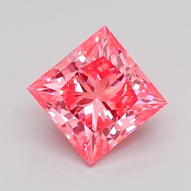 Loose Diamond - PRINCESS 1.0ct Fancy Vivid Pink VS1: Loose Diamond - PRINCESS 1.0ct Fancy Vivid Pink VS1 Source: This is a real non-mined Diamond that has been grown in a lab Shape: PRINCESS Carats: 1.0 Color: Fancy Vivid Pink Certification: IGI Video: