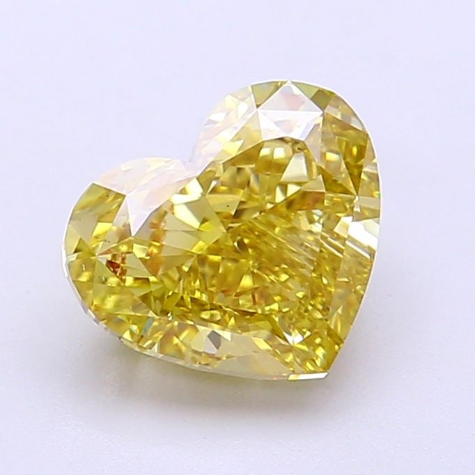 Loose Diamond - HEART 2.02ct Fancy Intense Yellow VS2: Loose Diamond - HEART 2.02ct Fancy Intense Yellow VS2 Source: This is a real non-mined Diamond that has been grown in a lab Shape: HEART Carats: 2.02 Color: Fancy Intense Yellow Certification: IGI