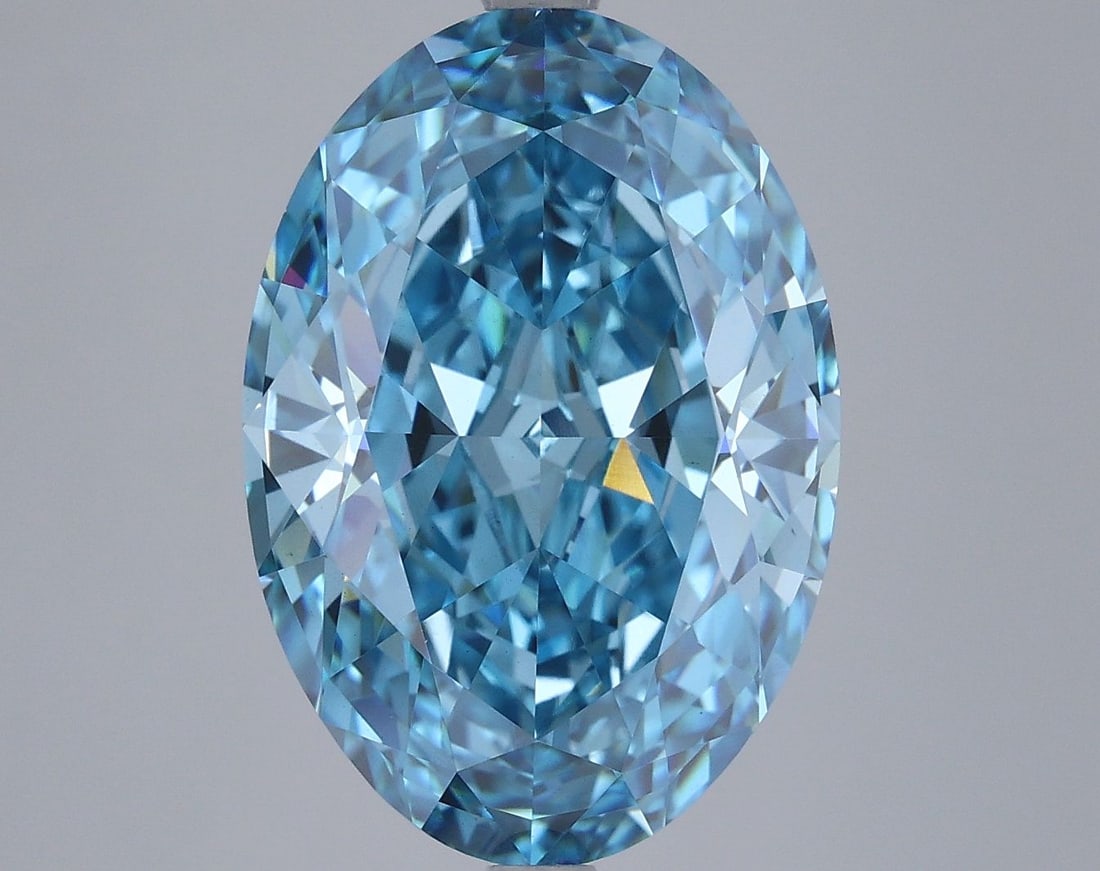 Loose Diamond - OVAL 6.84ct Fancy Vivid Blue VVS2: Loose Diamond - OVAL 6.84ct Fancy Vivid Blue VVS2 Source: This is a real non-mined Diamond that has been grown in a lab Shape: OVAL Carats: 6.84 Color: Fancy Vivid Blue Certification: IGI Video:
