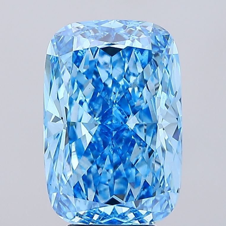Loose Diamond - CUSHION MODIFIED 5.02ct Fancy Vivid Blue VS1: Loose Diamond - CUSHION MODIFIED 5.02ct Fancy Vivid Blue VS1 Source: This is a real non-mined Diamond that has been grown in a lab Shape: CUSHION MODIFIED Carats: 5.02 Color: Fancy Vivid Blue Certific