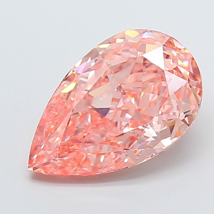 Loose Diamond - PEAR 3.56ct Fancy Vivid Pink VVS2: Loose Diamond - PEAR 3.56ct Fancy Vivid Pink VVS2 Source: This is a real non-mined Diamond that has been grown in a lab Shape: PEAR Carats: 3.56 Color: Fancy Vivid Pink Certification: IGI Additional i
