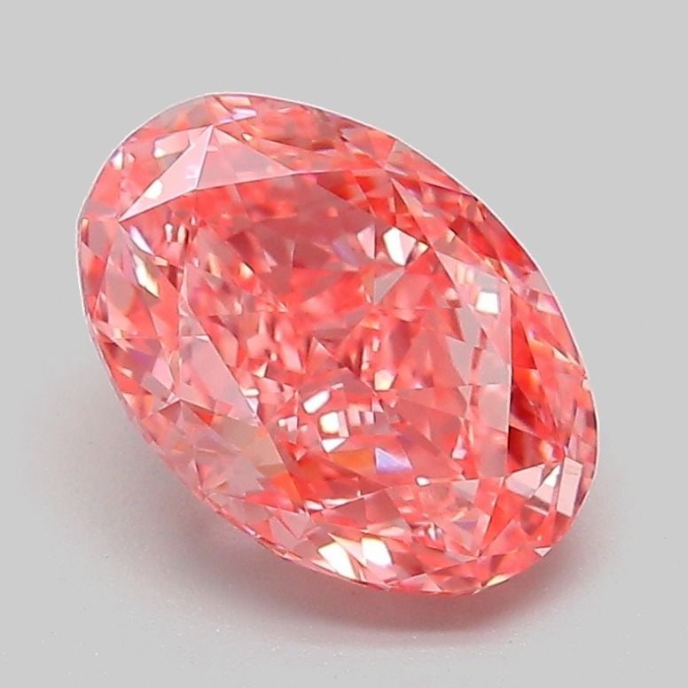 Loose Diamond - OVAL 2.1ct Fancy Vivid Pink VVS2: Loose Diamond - OVAL 2.1ct Fancy Vivid Pink VVS2 Source: This is a real non-mined Diamond that has been grown in a lab Shape: OVAL Carats: 2.1 Color: Fancy Vivid Pink Certification: IGI Video: