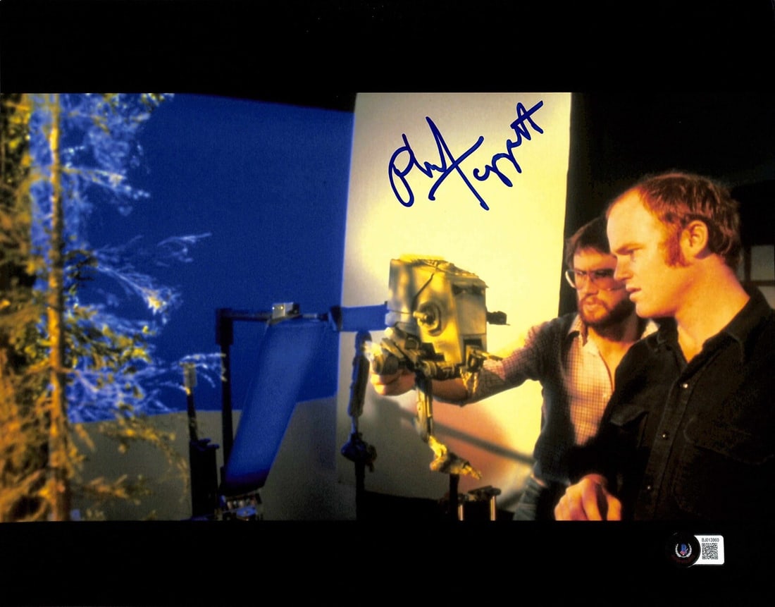Phil Tippett Signed Star Wars ROTJ 11x14 Photograph Beckett Certified: Phil Tippett Signed Star Wars ROTJ 11x14 Photograph Beckett Certified This stunning 11x14 color photograph features Phil Tippett, the renowned ILM SFX artist, who worked on Star Wars: Return of the Je