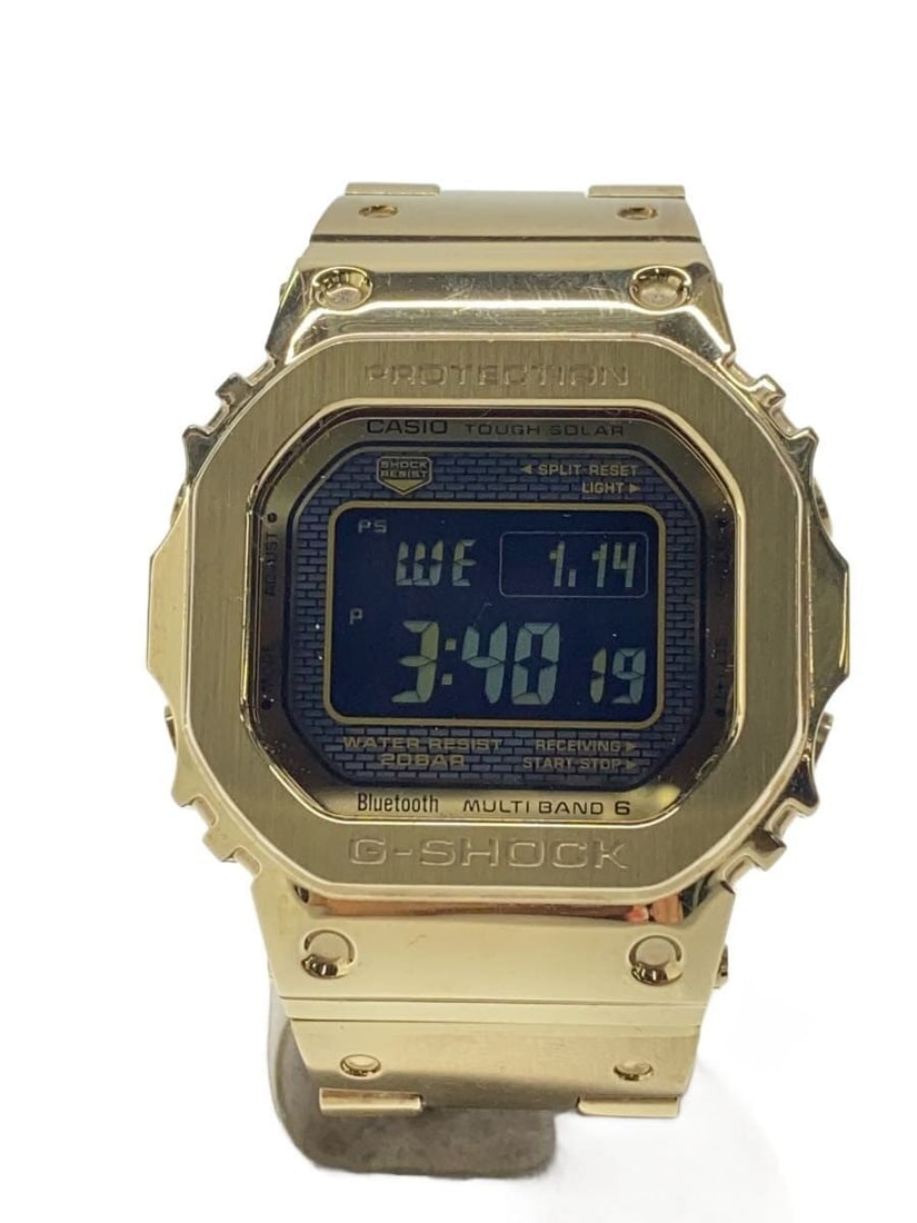 Casio G Shock Stainless Steel Black Men's Wristwatch: Casio G Shock Stainless Steel Black Men's Wristwatch This Casio G-SHOCK GMW-B5000 men's wristwatch features a durable stainless steel construction in black. Made in Japan, the watch displays slight si