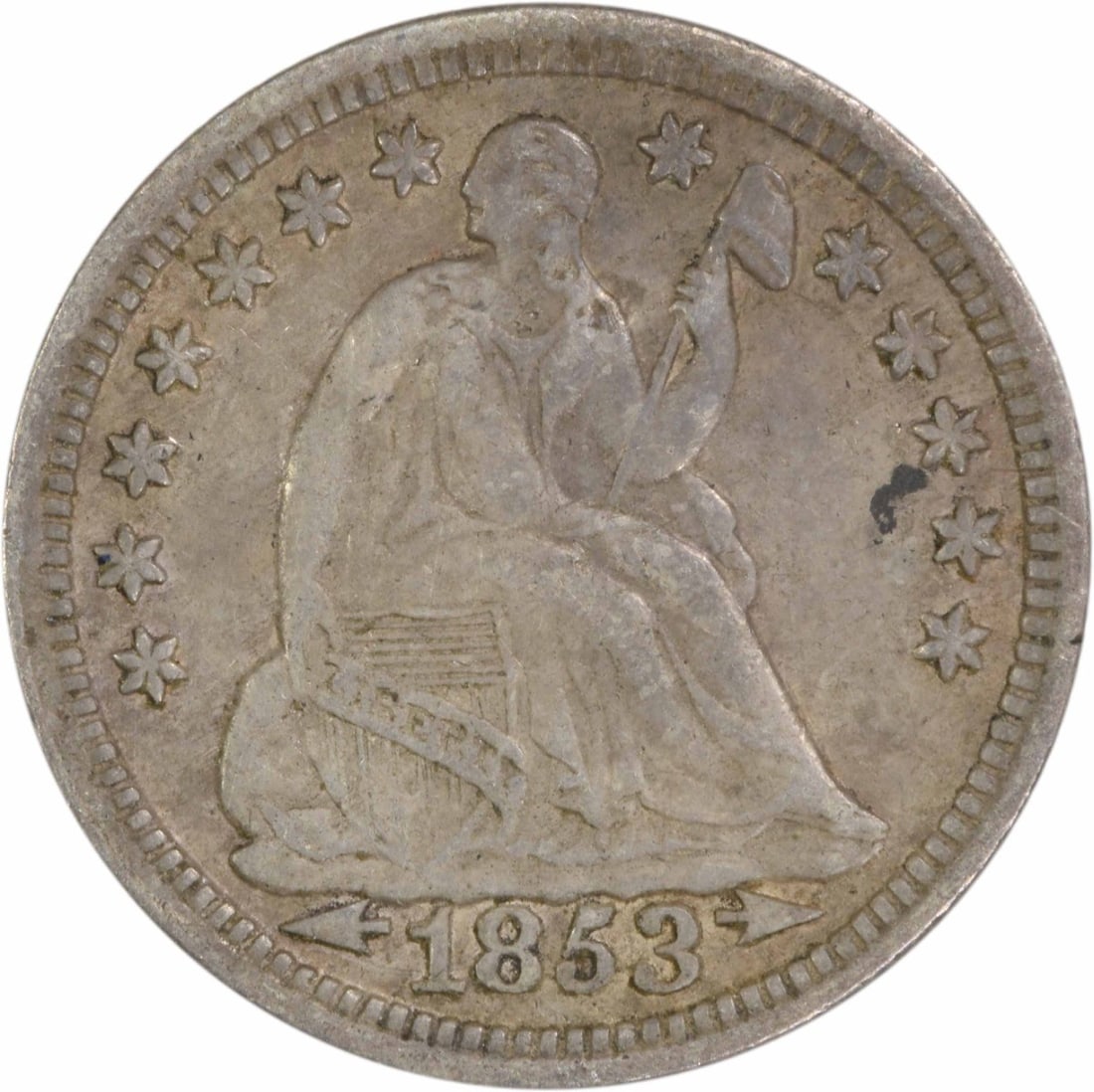 1853 Liberty Seated Half Dime 90% Silver Uncertified (1 of 2)
