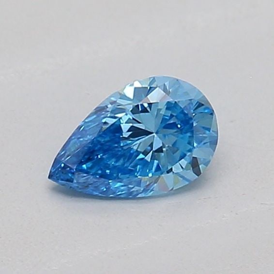 Loose Diamond - PEAR 0.17ct Fancy Vivid Blue VVS2: Loose Diamond - PEAR 0.17ct Fancy Vivid Blue VVS2 Source: This is a real non-mined Diamond that has been grown in a lab Shape: PEAR Carats: 0.17 Color: Fancy Vivid Blue Certification: IGI Additional i