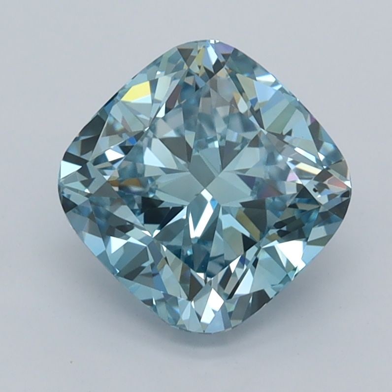 Loose Diamond - CUSHION MODIFIED 2.0ct Fancy Vivid Blue VS1: Loose Diamond - CUSHION MODIFIED 2.0ct Fancy Vivid Blue VS1 Source: This is a real non-mined Diamond that has been grown in a lab Shape: CUSHION MODIFIED Carats: 2.0 Color: Fancy Vivid Blue Certificat