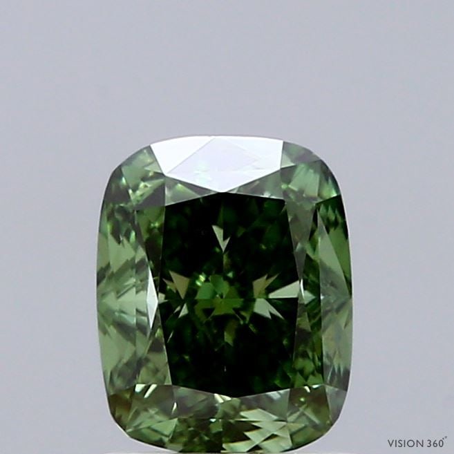 Loose Diamond - CUSHION MODIFIED 1.49ct Fancy Vivid Green VS1 (1 of 1)