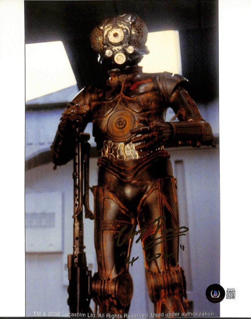 8x10 Signed Photo Chris Parsons as 4-LOM Star Wars Beckett Authenticated (1 of 1)