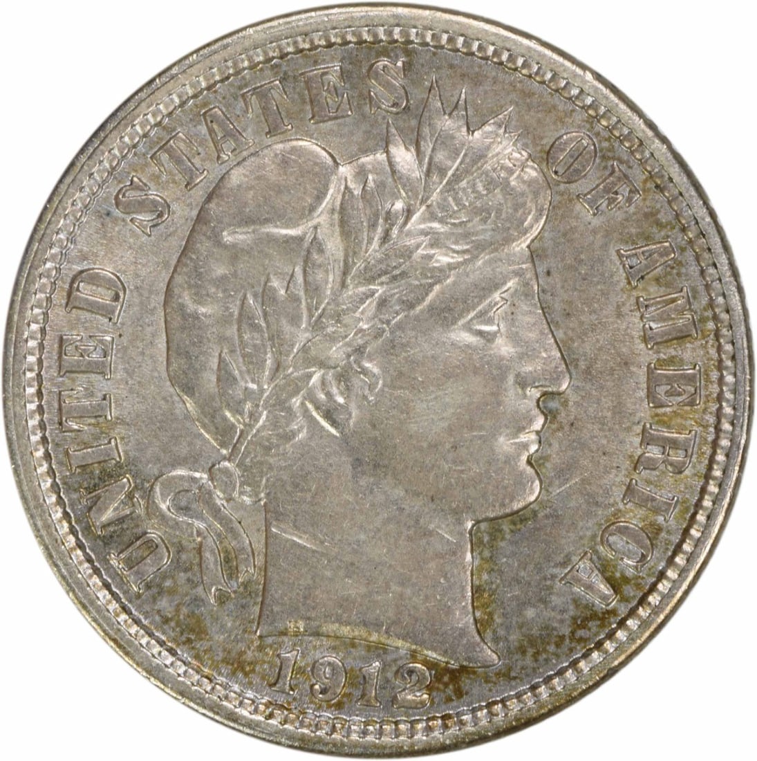1912 Barber Silver Dime AU Uncertified 10C Philadelphia: 1912 Barber Silver Dime AU Uncertified 10C Philadelphia This 1912 Barber Silver Dime is a remarkable piece of American numismatic history. Struck in Philadelphia, this coin features a composition of 9