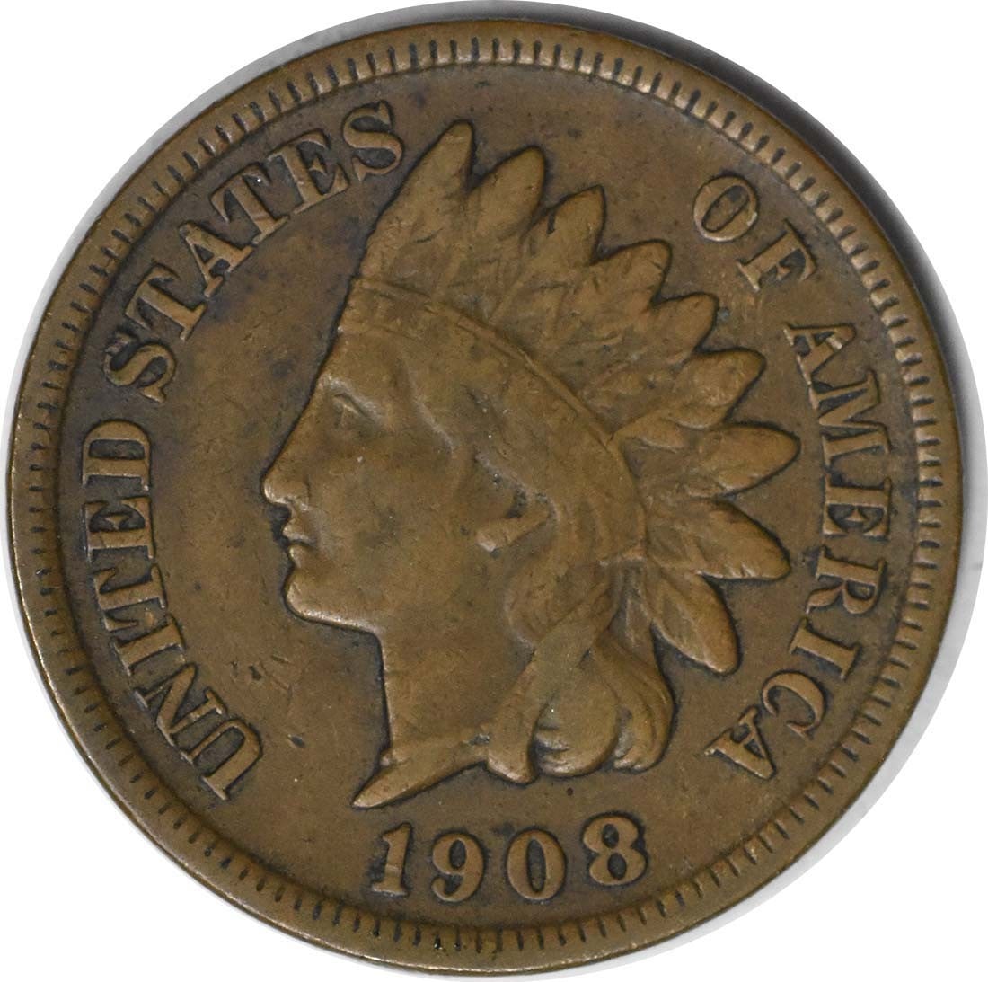 1908-S Indian Head Copper Small Cent F Uncertified: 1908-S Indian Head Copper Small Cent F Uncertified This is a 1908-S Indian Head Cent from the United States. The coin is composed of copper and features the iconic Indian Head design. It is in Fine (F