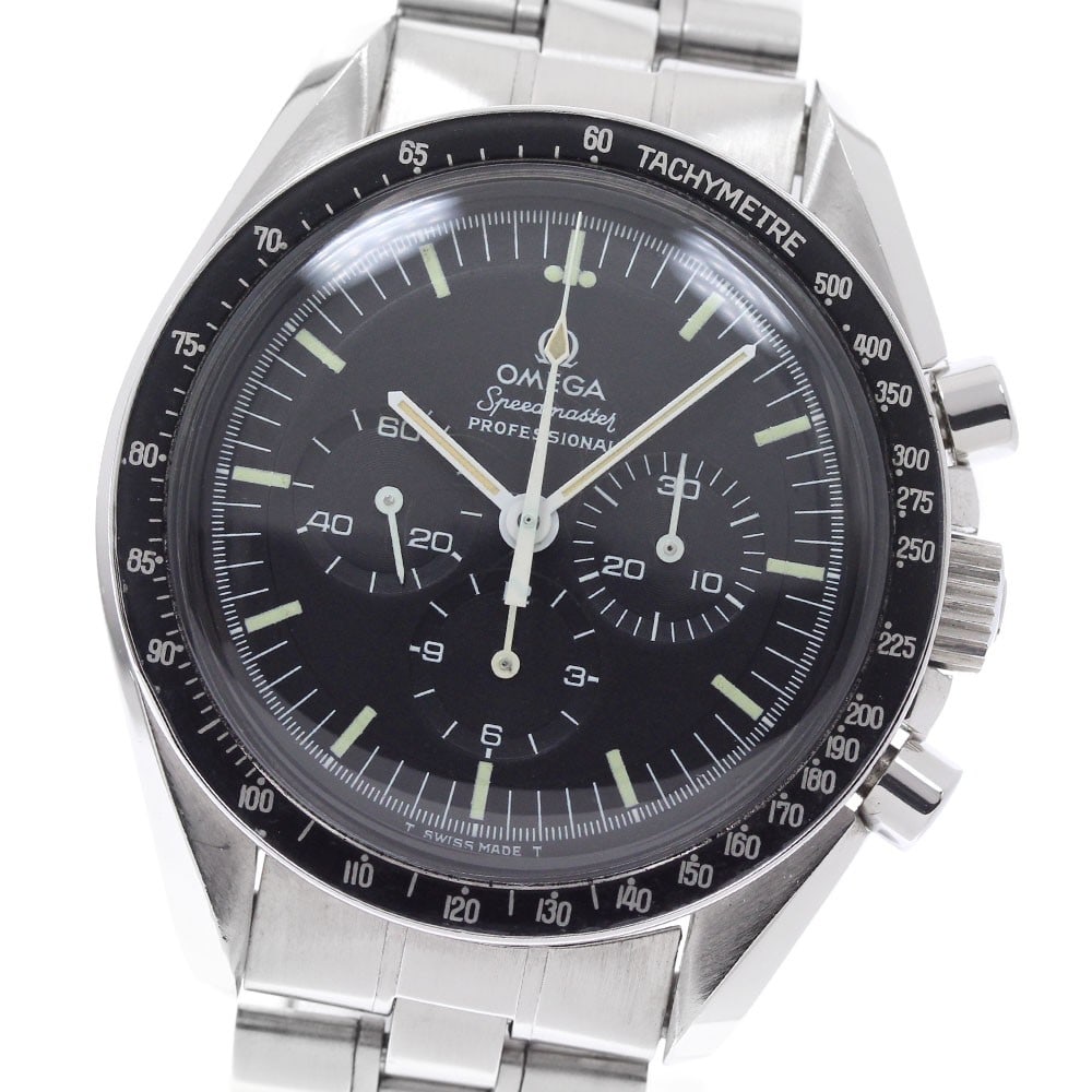 Omega Speedmaster Professional 145.022 Cal 861 Lowered R: Omega Speedmaster Professional 145.022 Cal 861 Lowered R This is an OMEGA Speedmaster Professional 145.022 wristwatch, featuring the 5th generation Caliber 861 movement and the distinctive lowered R i