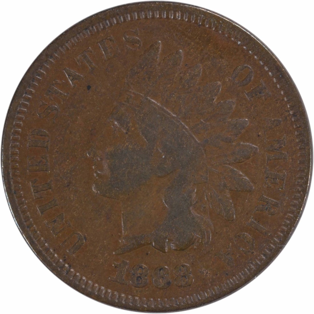 1868 Copper Indian Head Small Cent Fine (1 of 2)
