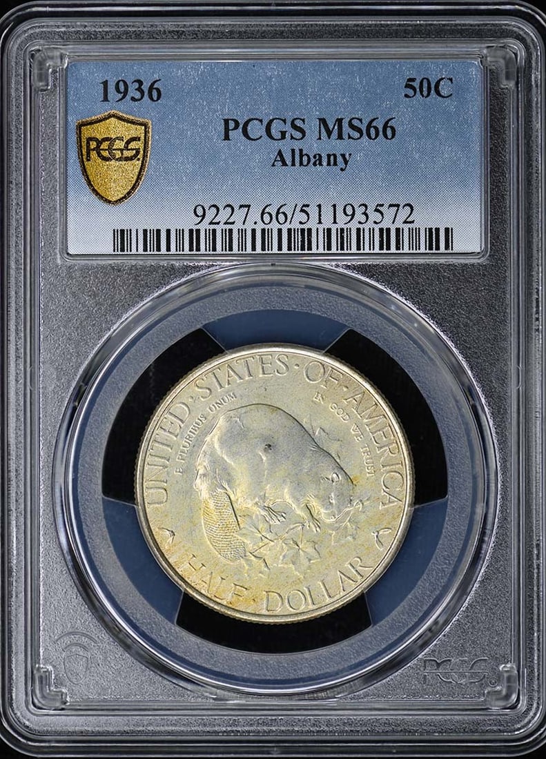 1936 Albany 50c PCGS MS66 Silver Commemorative (1 of 2)
