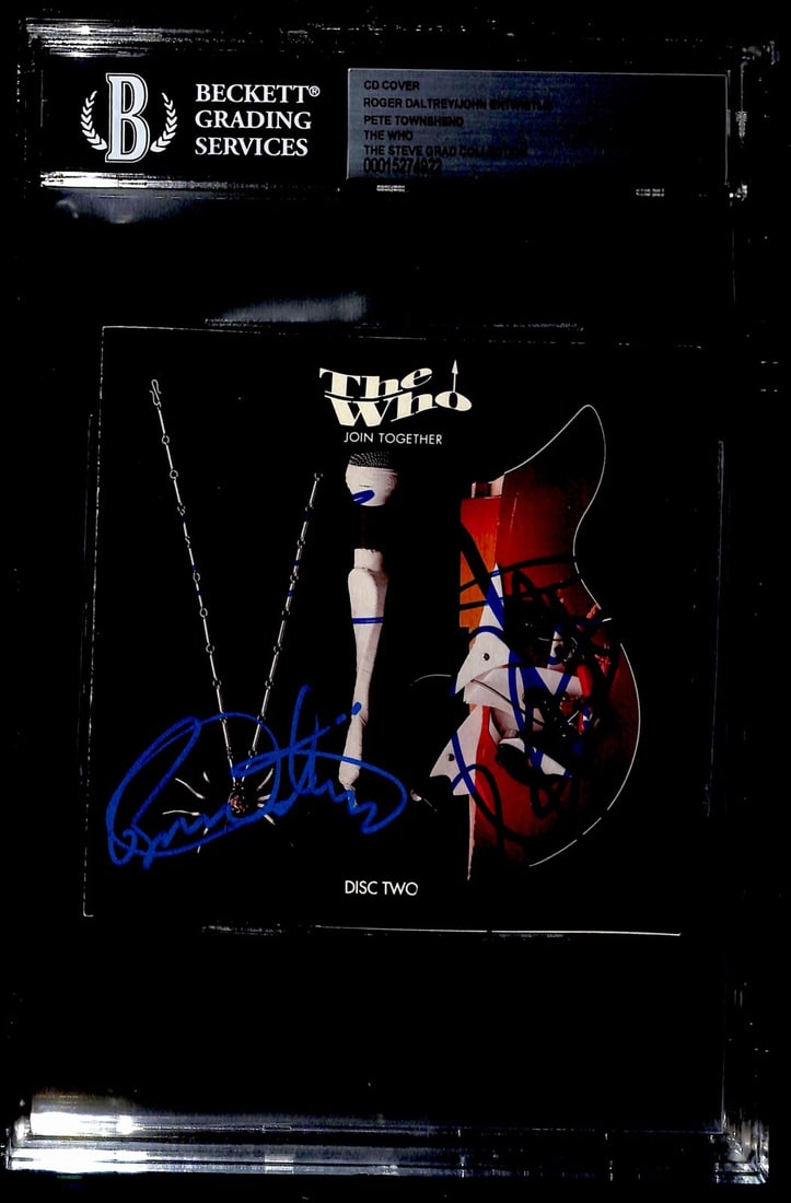 Beckett slabbed The Who Join Together autographed CD cover (1 of 1)
