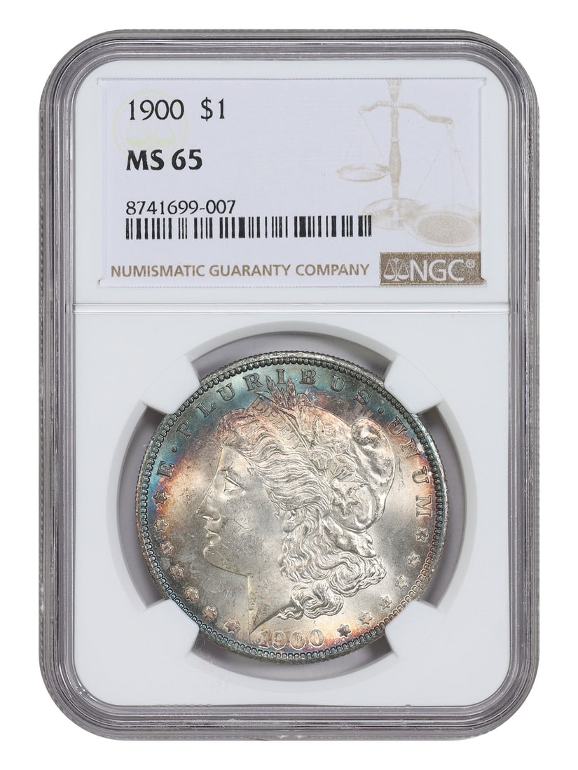 NGC MS65 1900 Morgan Silver Dollar Philadelphia: NGC MS65 1900 Morgan Silver Dollar Philadelphia This 1900 Morgan Dollar is a superb gem example graded MS65 by NGC. Struck in Philadelphia, this uncirculated coin is a popular issue from the turn of t
