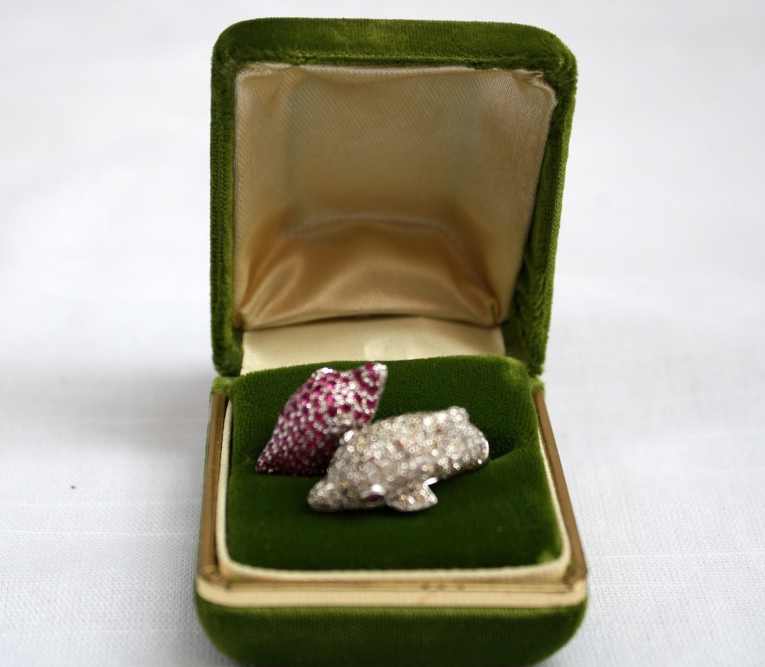 18K White Gold Diamond Pink Sapphire Ring 2.09 Ct Size 7 (1 of 10)