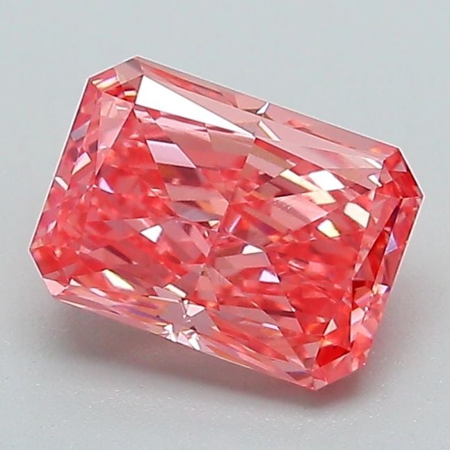 Loose Diamond - RADIANT 1.3ct Fancy Vivid Pink VS1: Loose Diamond - RADIANT 1.3ct Fancy Vivid Pink VS1 Source: This is a real non-mined Diamond that has been grown in a lab Shape: RADIANT Carats: 1.3 Color: Fancy Vivid Pink Certification: IGI Video: