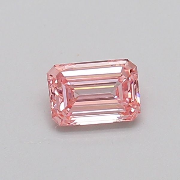 Loose Diamond - EMERALD 0.31ct Fancy Intense Pink VS2: Loose Diamond - EMERALD 0.31ct Fancy Intense Pink VS2 Source: This is a real non-mined Diamond that has been grown in a lab Shape: EMERALD Carats: 0.31 Color: Fancy Intense Pink Certification: IGI Vid