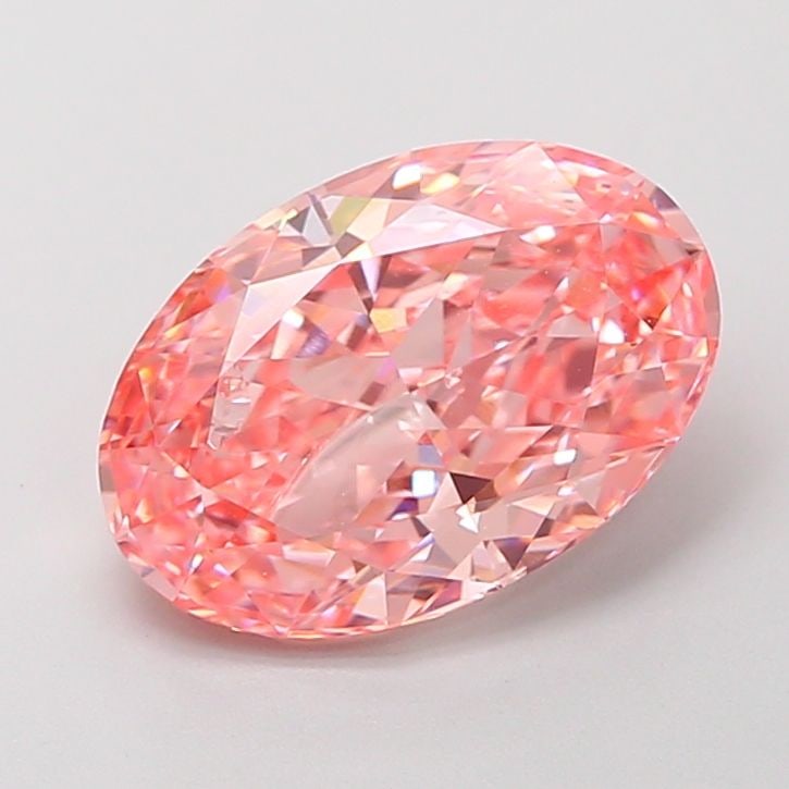 Loose Diamond - OVAL 3.08ct Fancy Vivid Pink VVS2: Loose Diamond - OVAL 3.08ct Fancy Vivid Pink VVS2 Source: This is a real non-mined Diamond that has been grown in a lab Shape: OVAL Carats: 3.08 Color: Fancy Vivid Pink Certification: IGI Video: