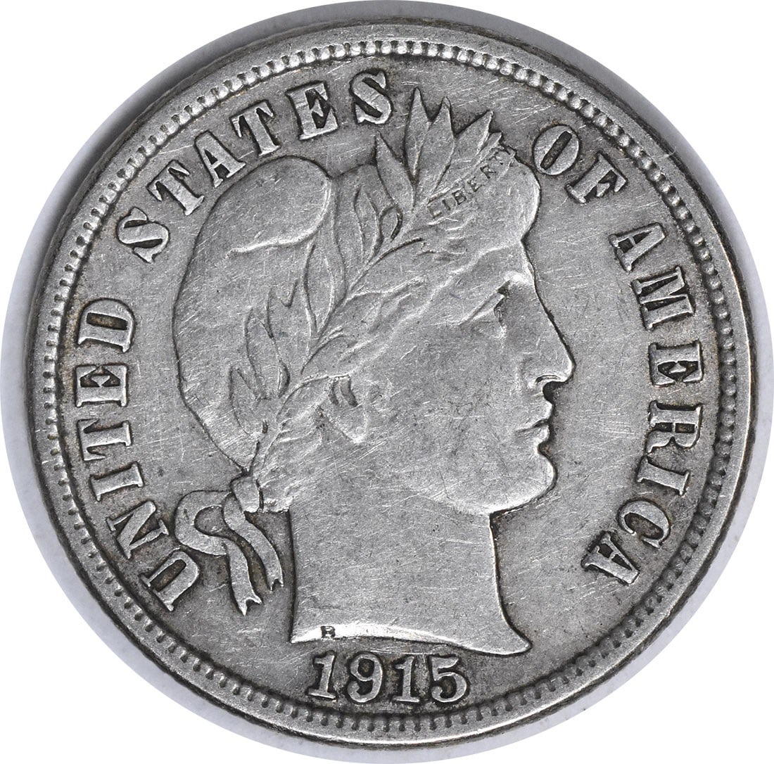 1915-S Barber Silver Dime 10C Choice EF Uncertified by Charles E. Barber (1 of 2)