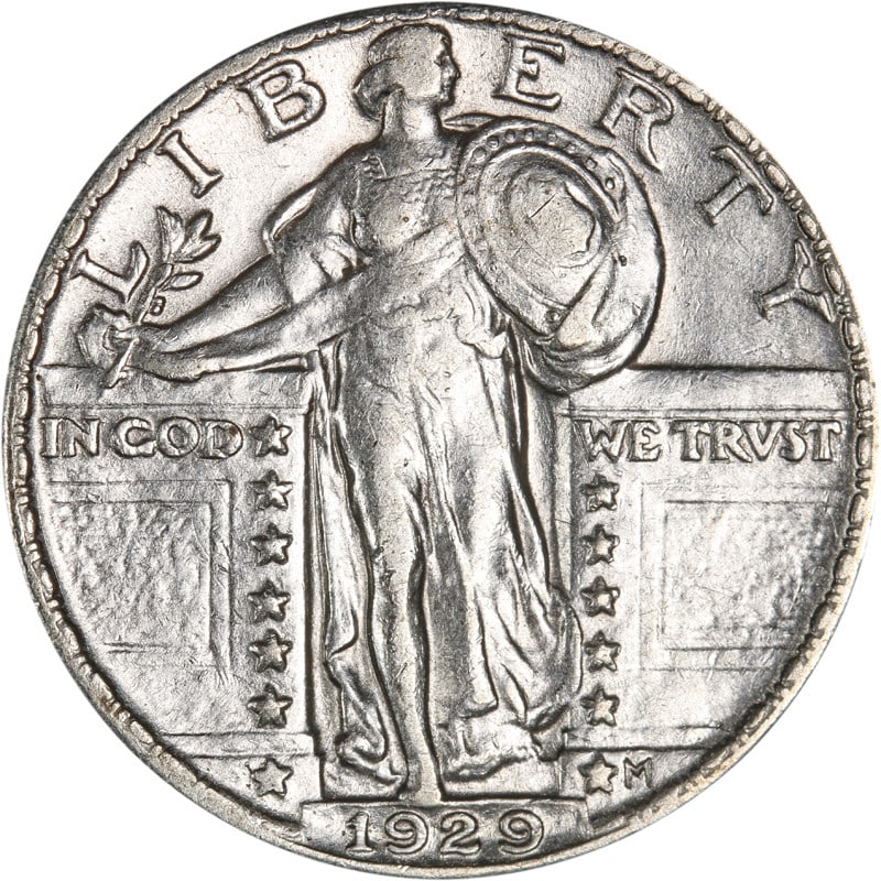 1929 Philadelphia Silver Standing Liberty Quarter Circulated US Coin: 1929 Philadelphia Silver Standing Liberty Quarter Circulated US Coin This is a 1929-P Standing Liberty Quarter from the United States. The coin is composed of silver, minted in Philadelphia, and is ci