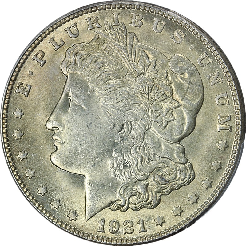 PCGS MS63 1921-S Morgan Dollar Uncirculated Silver Coin with Attractive Luster: PCGS MS63 1921-S Morgan Dollar Uncirculated Silver Coin with Attractive Luster This original 1921-S Morgan Silver Dollar features attractive eye appeal, vibrant luster, and a typical strike for the is