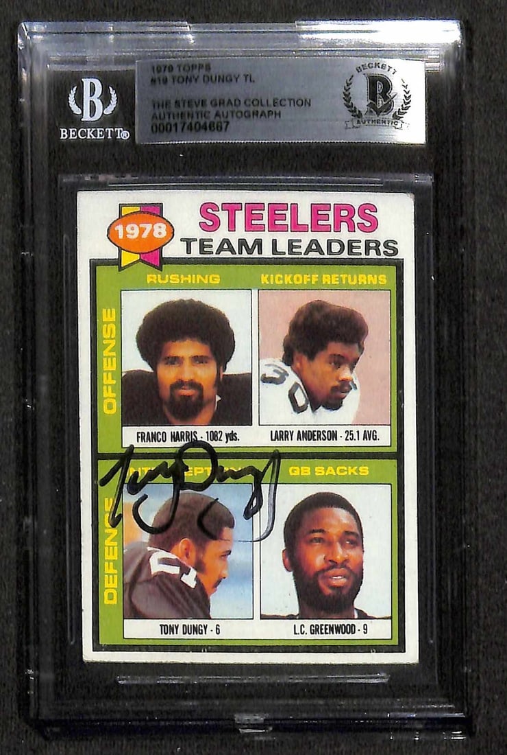 Tony Dungy Signed 1979 Topps #18 Card Beckett Authenticated (1 of 1)