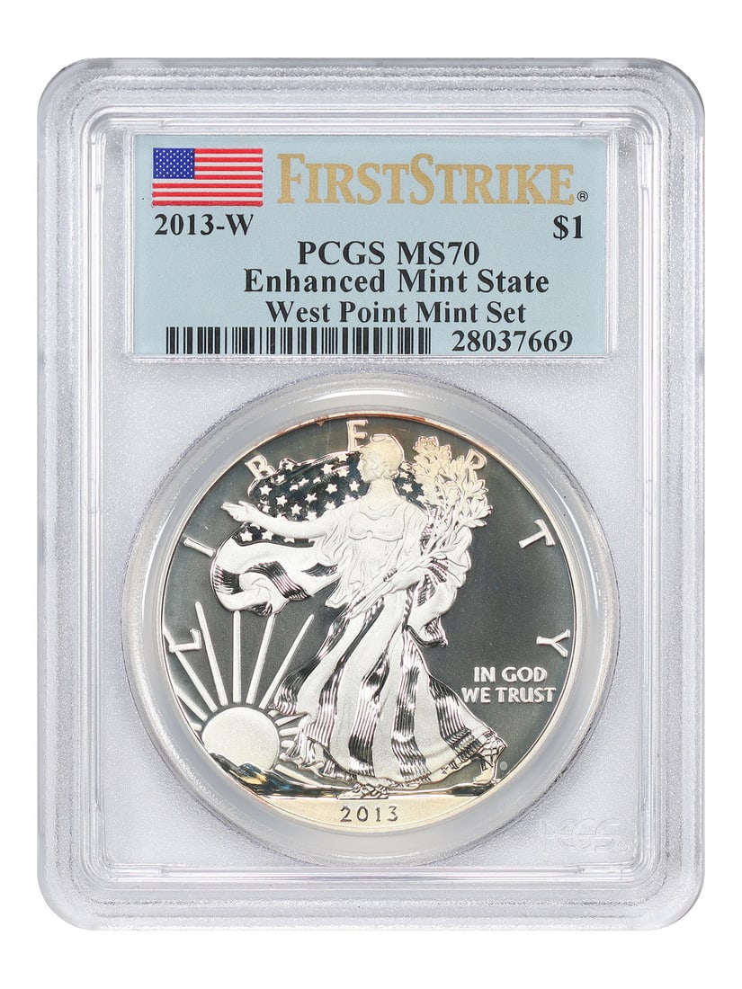 2013 W Silver Eagle PCGS MS70 Enhanced First Strike (1 of 2)