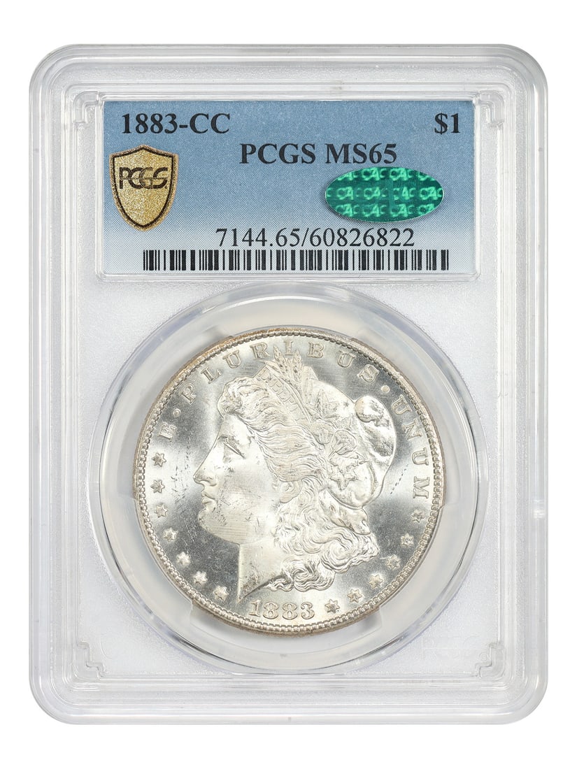 PCGS CAC 1883 Carson City Morgan Dollar MS65 (1 of 4)
