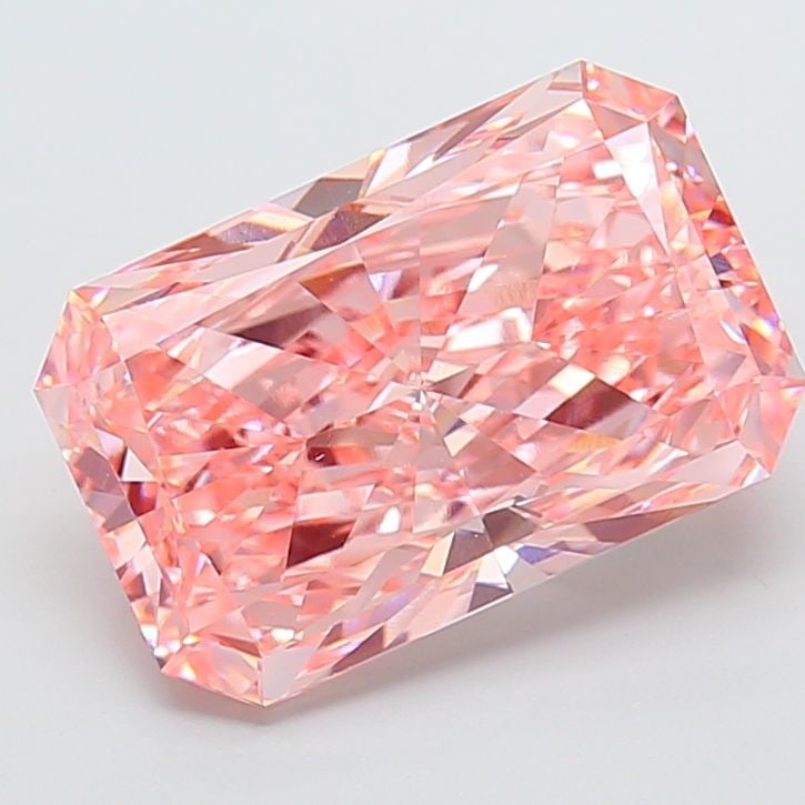 Loose Diamond - RADIANT 7.06ct Fancy Vivid Pink VS1: Loose Diamond - RADIANT 7.06ct Fancy Vivid Pink VS1 Source: This is a real non-mined Diamond that has been grown in a lab Shape: RADIANT Carats: 7.06 Color: Fancy Vivid Pink Certification: IGI Video: