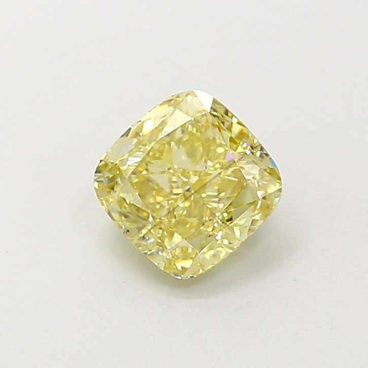 Loose Diamond - CUSHION MODIFIED 1.08ct Fancy Yellow VS1: Loose Diamond - CUSHION MODIFIED 1.08ct Fancy Yellow VS1 Source: This is a real non-mined Diamond that has been grown in a lab Shape: CUSHION MODIFIED Carats: 1.08 Color: Fancy Yellow Certification: I