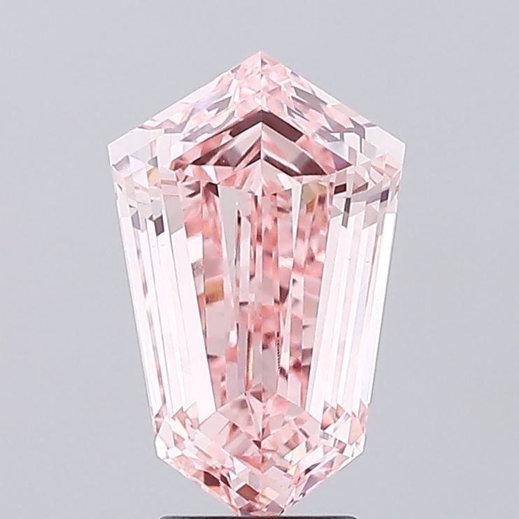 Loose Diamond - HEXAGONAL 4.03ct Fancy Vivid Pink VS1: Loose Diamond - HEXAGONAL 4.03ct Fancy Vivid Pink VS1 Source: This is a real non-mined Diamond that has been grown in a lab Shape: HEXAGONAL Carats: 4.03 Color: Fancy Vivid Pink Certification: IGI Vid