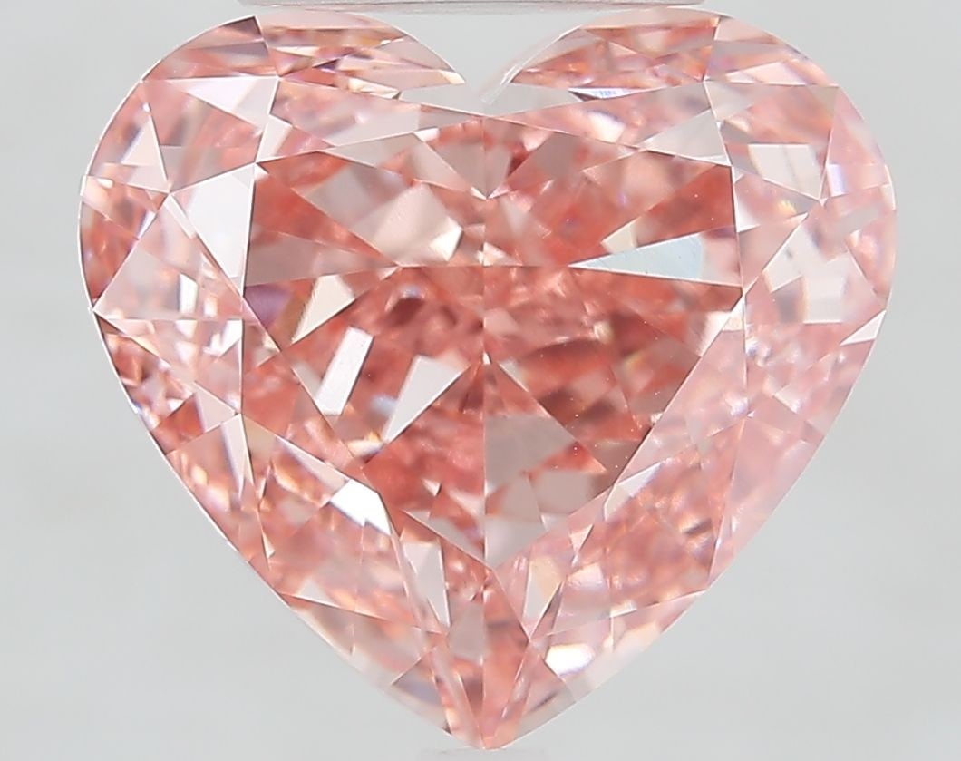Loose Diamond - HEART 8.56ct Fancy Vivid Pink VVS2: Loose Diamond - HEART 8.56ct Fancy Vivid Pink VVS2 Source: This is a real non-mined Diamond that has been grown in a lab Shape: HEART Carats: 8.56 Color: Fancy Vivid Pink Certification: IGI Video:
