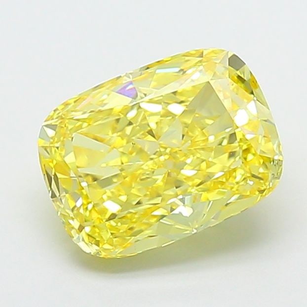 Loose Diamond - CUSHION MODIFIED 3.06ct Fancy Vivid Yellow VS2: Loose Diamond - CUSHION MODIFIED 3.06ct Fancy Vivid Yellow VS2 Source: This is a real non-mined Diamond that has been grown in a lab Shape: CUSHION MODIFIED Carats: 3.06 Color: Fancy Vivid Yellow Cert