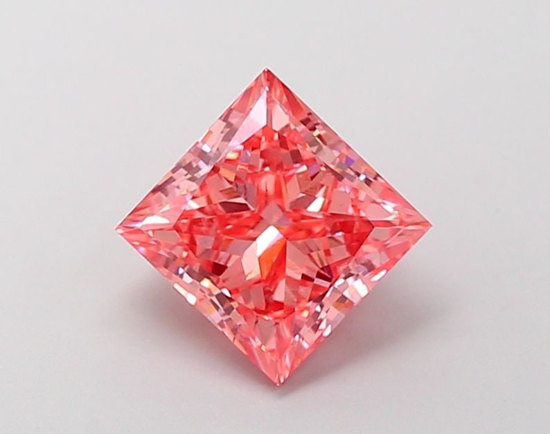 Loose Diamond - PRINCESS 2.02ct Fancy Intense Pink SI1: Loose Diamond - PRINCESS 2.02ct Fancy Intense Pink SI1 Source: This is a real non-mined Diamond that has been grown in a lab Shape: PRINCESS Carats: 2.02 Color: Fancy Intense Pink Certification: IGI V