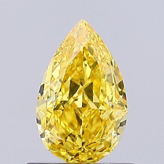 Loose Diamond - PEAR 0.66ct Fancy Vivid Yellow VVS2: Loose Diamond - PEAR 0.66ct Fancy Vivid Yellow VVS2 Source: This is a real non-mined Diamond that has been grown in a lab Shape: PEAR Carats: 0.66 Color: Fancy Vivid Yellow Certification: NONE Video: