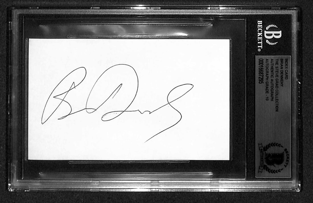 Brian Dennehy Signed 3x5 Index Card Sheriff Will Teasle Beckett Authenticated (1 of 1)