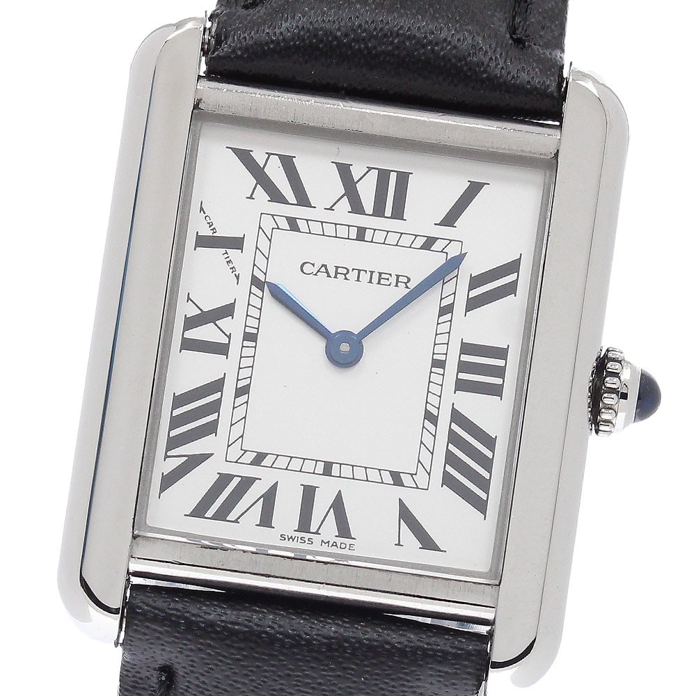 Cartier Tank Solo SM Quartz Ladies Stainless Steel Wristwatch (1 of 5)
