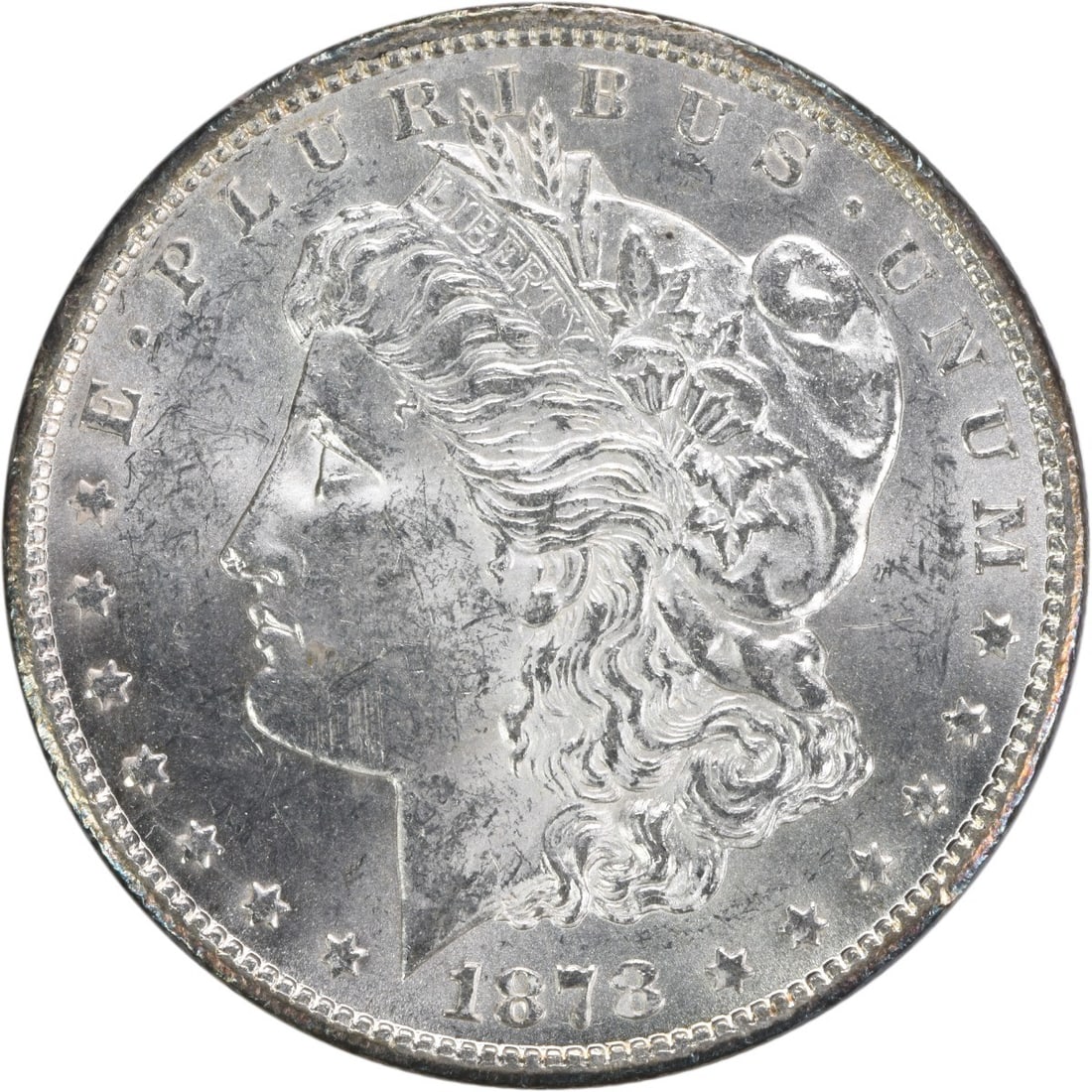 Brilliant Uncirculated 1878 Carson City Silver Dollar Uncertified Morgan Coin: Brilliant Uncirculated 1878 Carson City Silver Dollar Uncertified Morgan Coin This is an uncirculated 1878-CC Morgan Silver Dollar, featuring the Carson City mint mark. The coin is composed of silver 