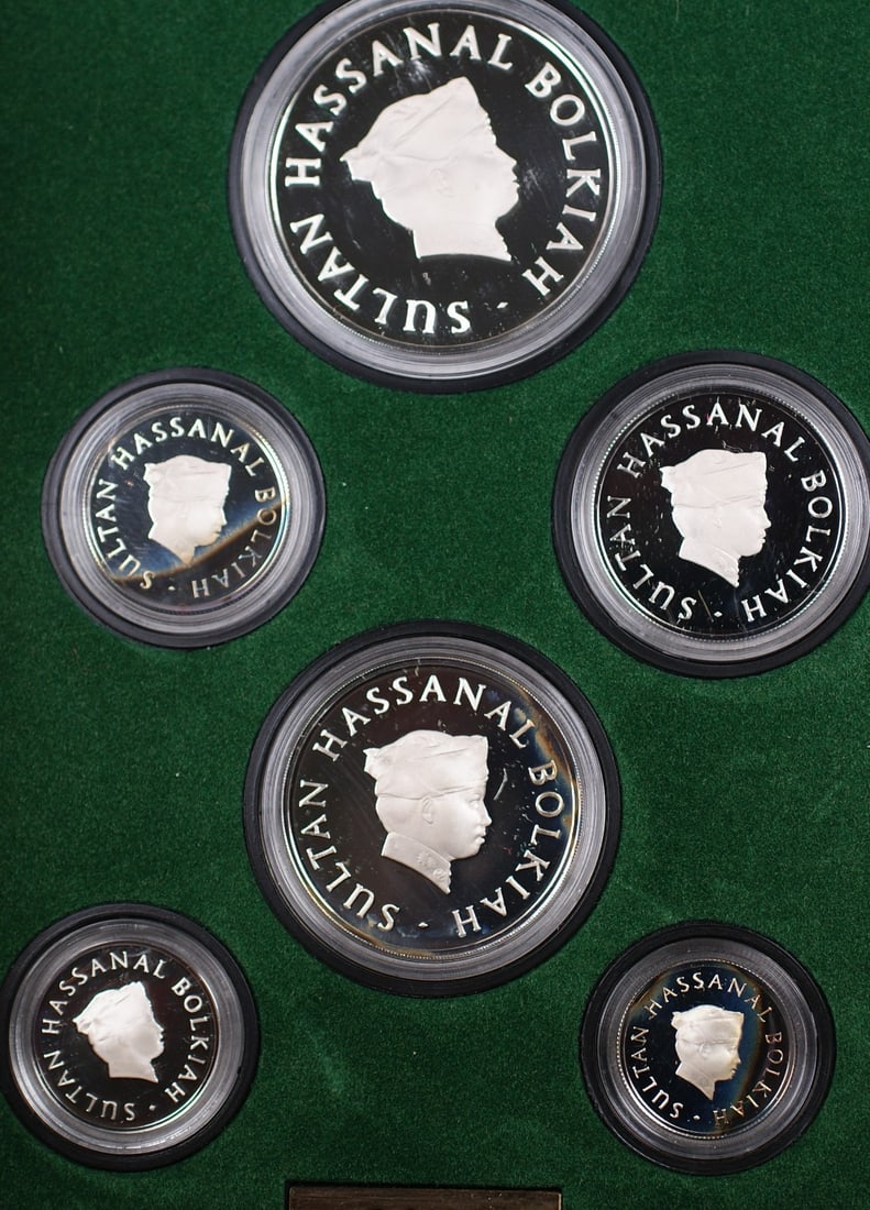 1989 Brunei silver proof coin set 0.925 six pieces (1 of 3)