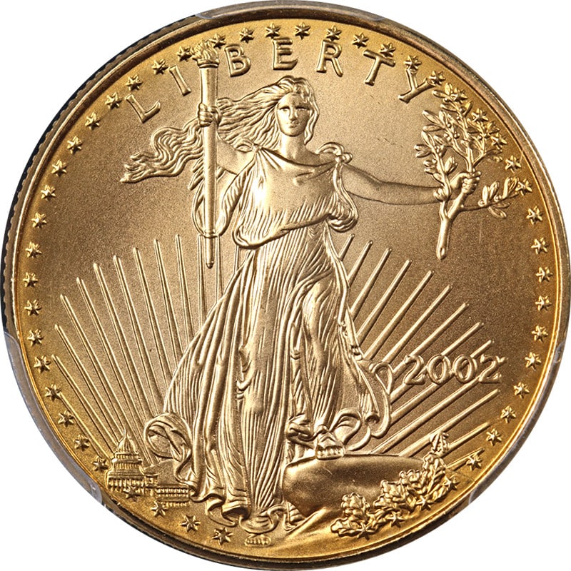 2002 $25 Gold Eagle 1/2 oz Coin PCGS MS69 Blue Label (1 of 4)